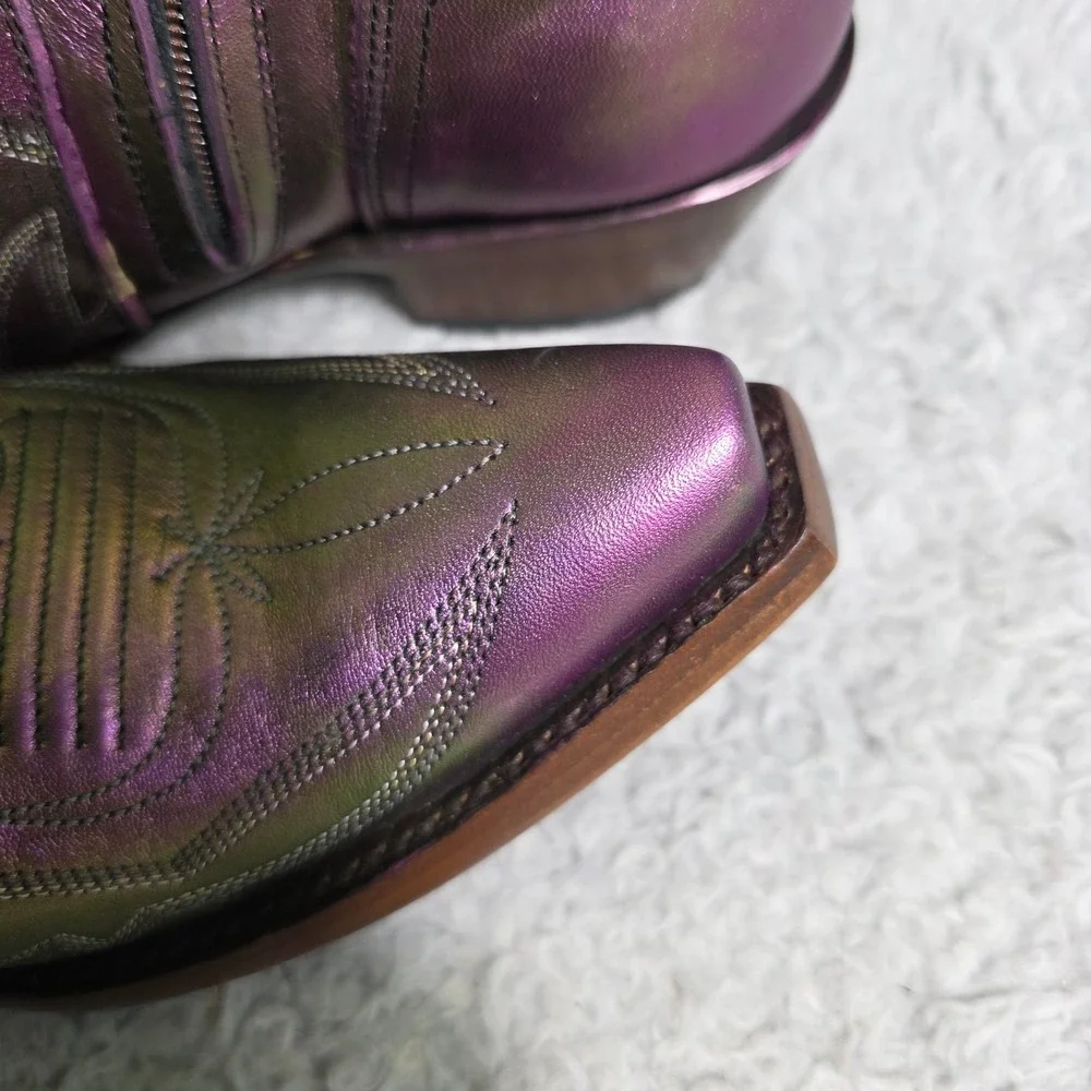 Old Gringo Mayra Bis Prisma Iridescent Cowboy Boots Snip Toe 7B NEW - Picture 8 of 13